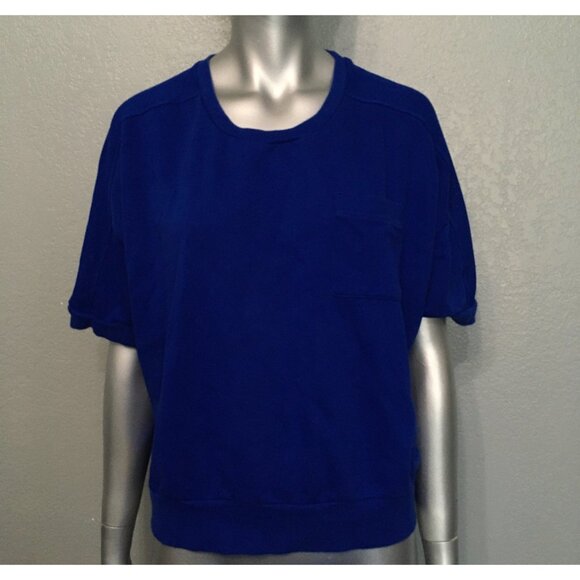 Lauren Ralph Lauren‎ Blue Short Sleeve Shirt With Pocket Size LG - Picture 1 of 8